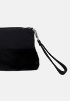BLAUER Pochette a mano nera da donna  con parte inferiore in morbido faux-fur F6MIRA01PAD BLK BLAUER 