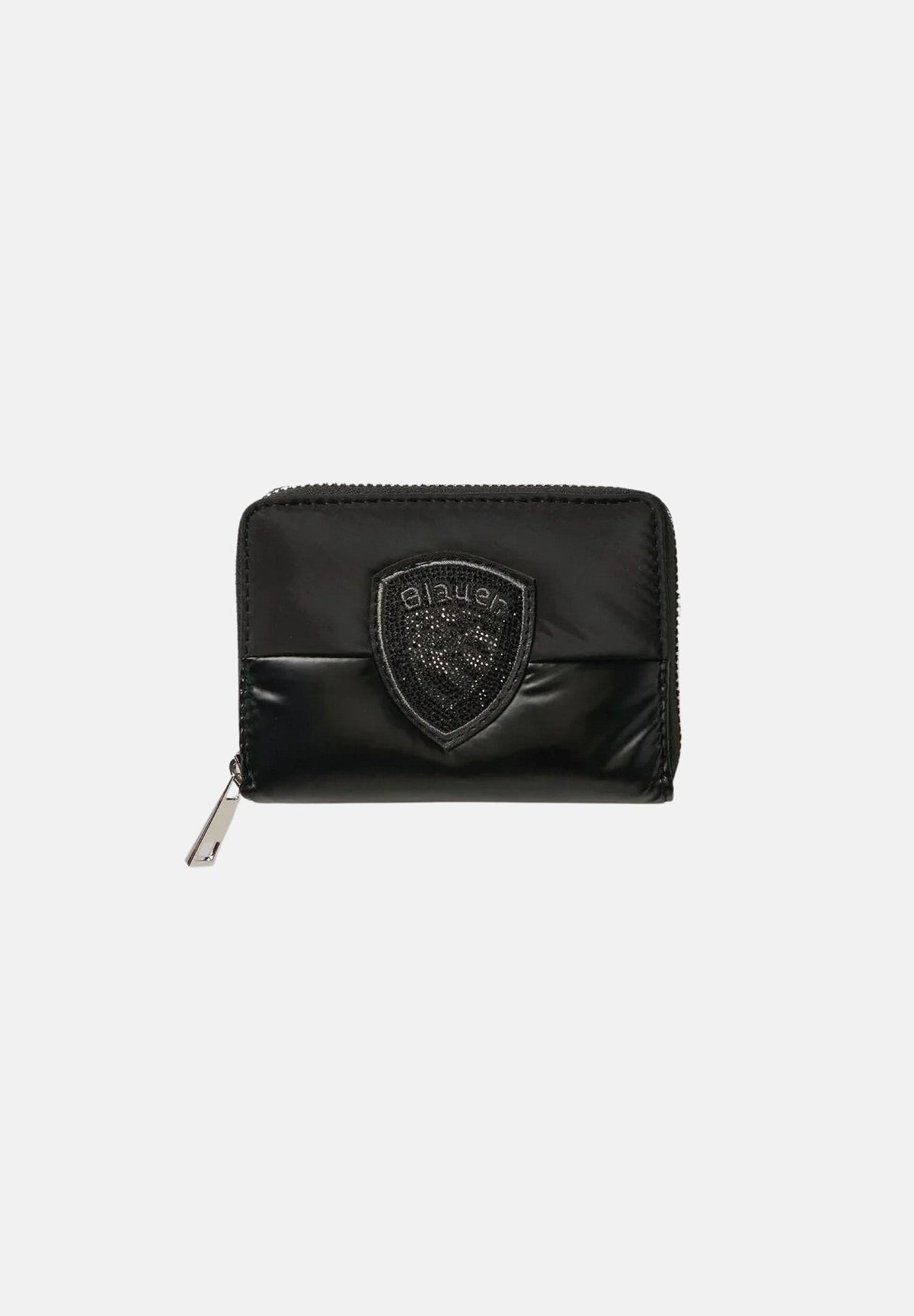 BLAUER Portafoglio nero da donna con parte superiore satinata F6PALM03PAD BLK BLAUER 