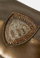 BLAUER Portafoglio deep brown-marrone scuro e bronzo da donna con parte superiore satinata<BR/> F6PALM03PAD DKB BLAUER 