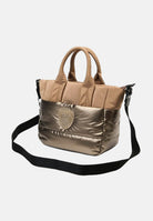 BLAUER Borsa a mano HANDBAG beige da donna con logo iconico frontale e parte superiore satinata F6QUARTXS01PAD BEI BLAUER 
