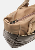 BLAUER Borsa a mano HANDBAG beige da donna con logo iconico frontale e parte superiore satinata F6QUARTXS01PAD BEI BLAUER 