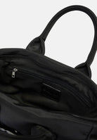 BLAUER Borsa a mano HANDBAG nera da donna con logo iconico frontale e parte superiore satinata F6QUARTXS01PAD BLK BLAUER 