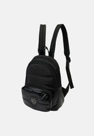 BLAUER Zaino F6WAVE04/PAD Black nero da donna, in tessuto satinato e imbottito effetto piumino, con tasca frontale con zip, scudetto decorato con strass e spallacci regolabili. F6WAVE04PAD BLK BLAUER 