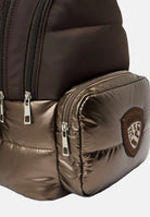 BLAUER Zaino WAVE PADDED marrone scuro da donna in tessut satinato F6WAVE04PAD DKB BLAUER 