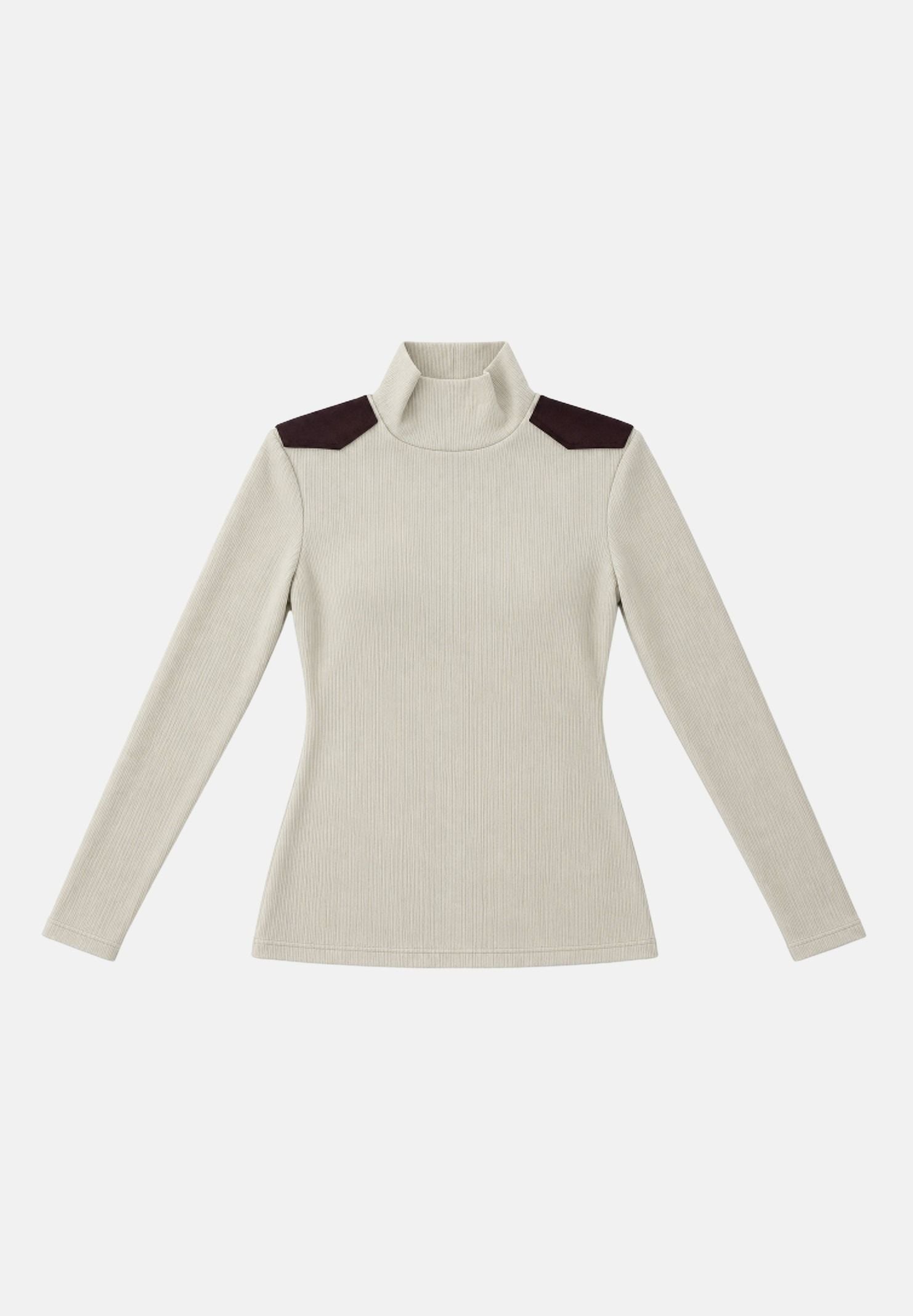 BOHEMIAN VI Maglione milk bianco latte per donna con collo alto a costine MA360 MI BOHEMIAN VI 