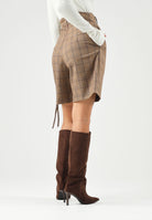BOHEMIAN VI Shorts eleganti GLEN CHECK Marroneb da donna, con fantasia a quadri PA273Q UN BOHEMIAN VI 