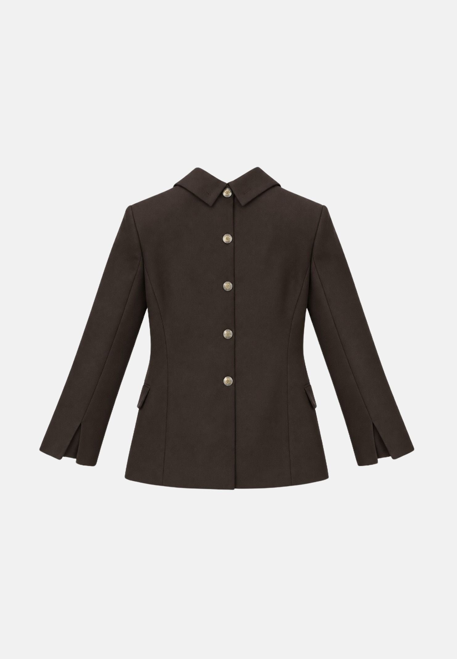 BOHEMIAN VI Giacca monopetto brown-marrone scuro per donna con taglio sartoriale BHGI021 BR BOHEMIAN VI 