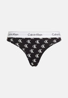 CALVIN KLEIN Perizoma ICON COTTON MODAL THONG Collegiate Logo Small Black, nero, donna. LV00QF8518 JGJ CALVIN KLEIN 