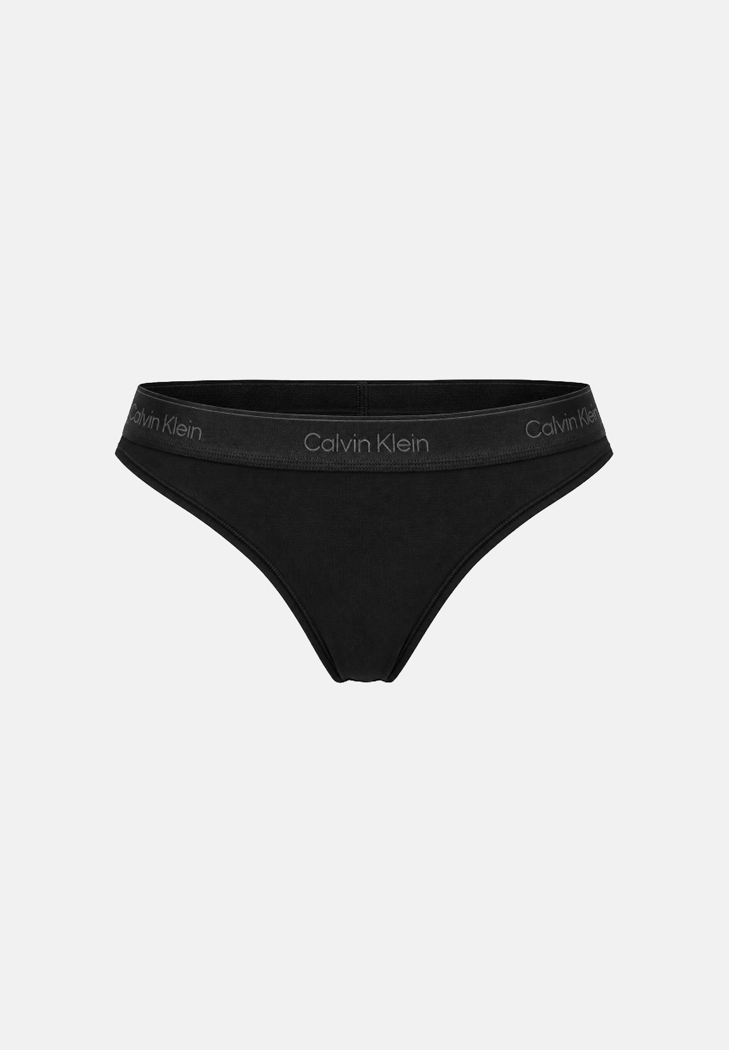 CALVIN KLEIN Perizoma Black nero da donna a tinta unita in cotone e modal elasticizzato, con fascia elastica in vita personalizzata con logo Calvin Klein tono su tono, sgambatura alta e design essenziale. LV00QF8826 UB1 CALVIN KLEIN 