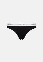 CALVIN KLEIN Perizoma ICON COTTON MODAL nero da donna con fascia logo LV00QF9075 UB1 CALVIN KLEIN 