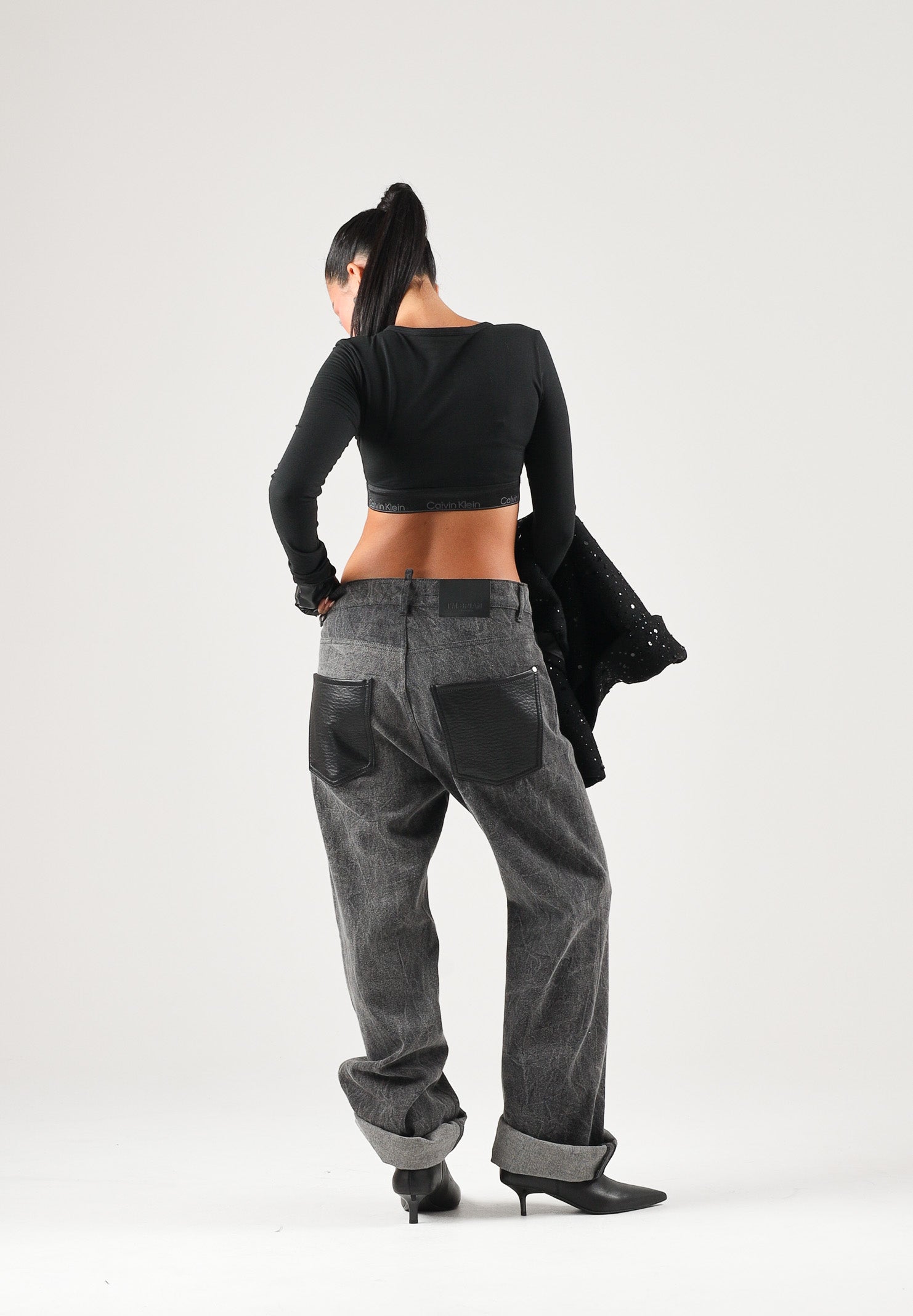 CALVIN KLEIN Brassiére- nero per donna con fascia elastica logata. LV00QF9078 UB1 CALVIN KLEIN 