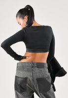 CALVIN KLEIN Brassiére- nero per donna con fascia elastica logata. LV00QF9078 UB1 CALVIN KLEIN 