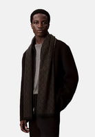 CALVIN KLEIN Pashmina nera per uomo e donna con motivo monogram LV04D8064G BAY CALVIN KLEIN 