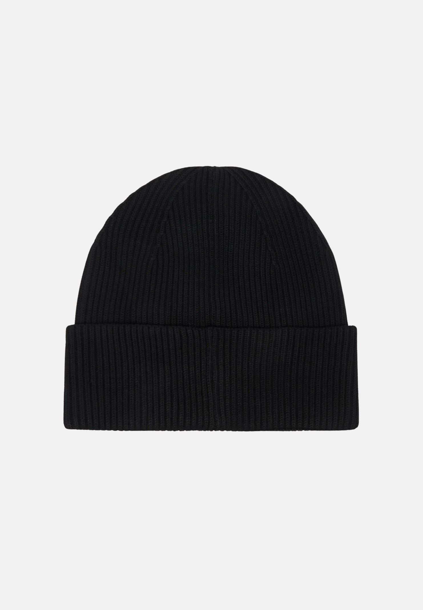 CALVIN KLEIN Cappello BEANIE  di lana nero per uomo e donna con patch logo frontale. LV04D8096G UB1 CALVIN KLEIN 