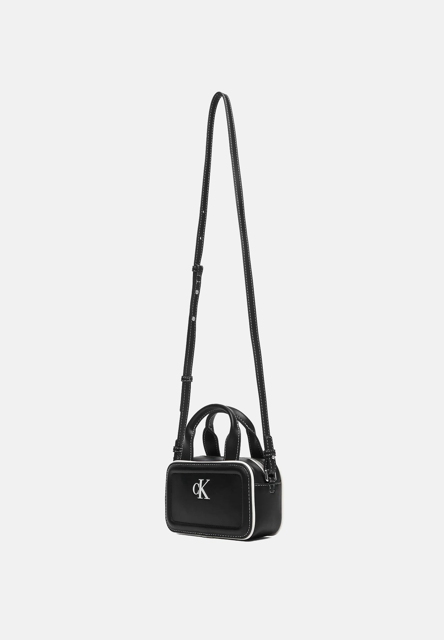 CALVIN KLEIN borsa mini a tracolla Contrast CK Mini Bauletto Bag, Black nero donna. LV04F1257G UB1 CALVIN KLEIN 