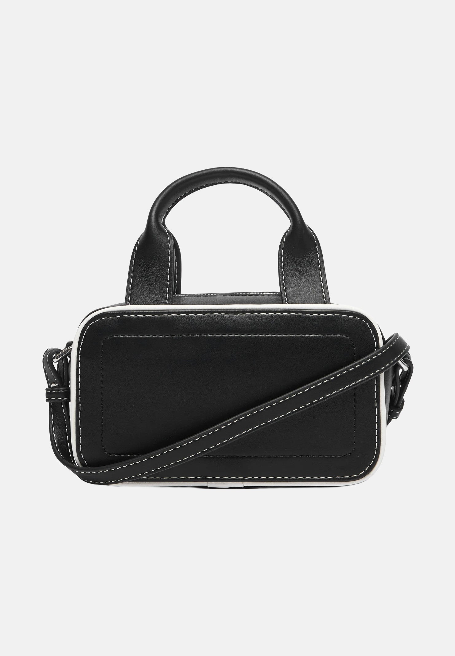 CALVIN KLEIN borsa mini a tracolla Contrast CK Mini Bauletto Bag, Black nero donna. LV04F1257G UB1 CALVIN KLEIN 