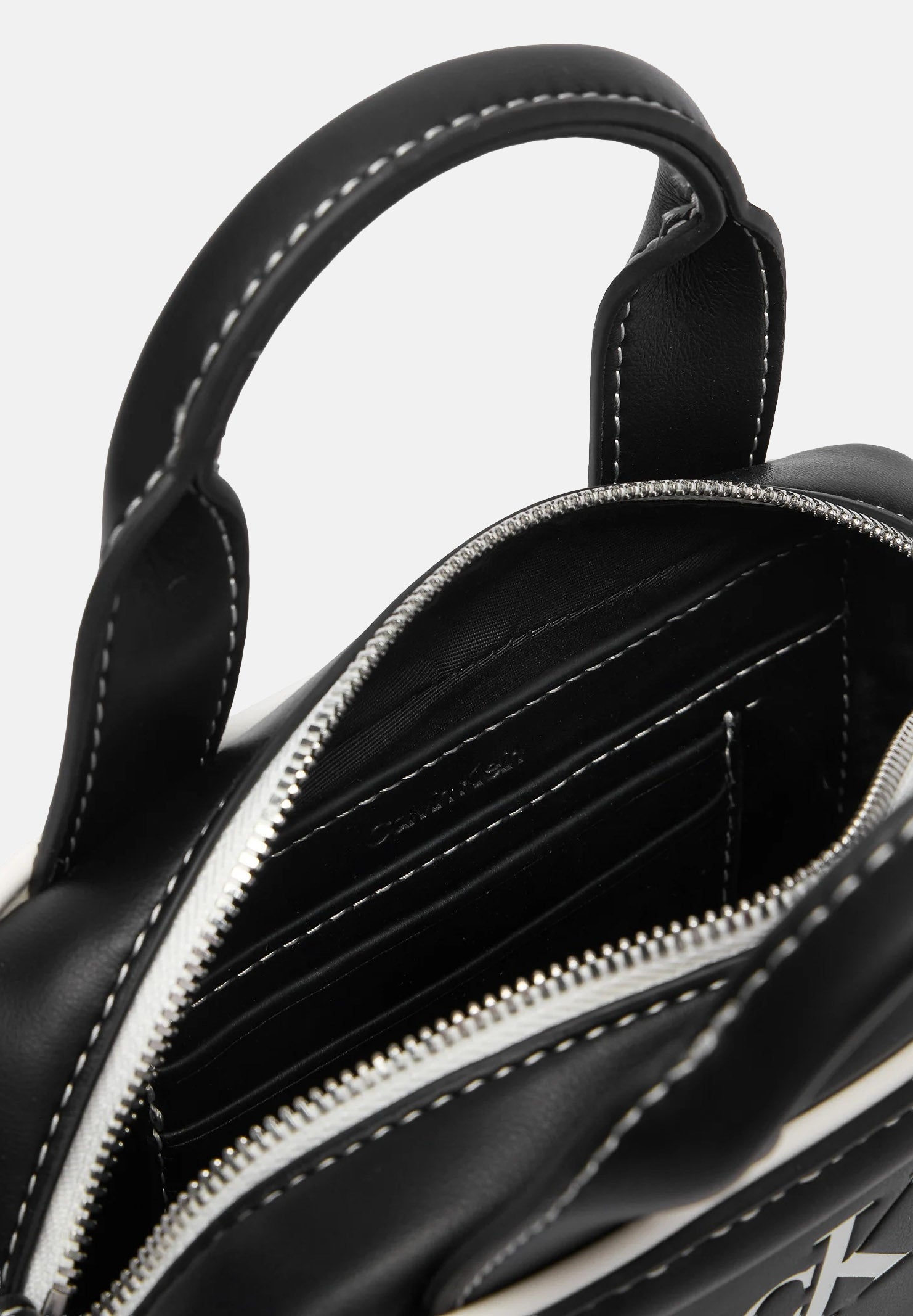 CALVIN KLEIN borsa mini a tracolla Contrast CK Mini Bauletto Bag, Black nero donna. LV04F1257G UB1 CALVIN KLEIN 