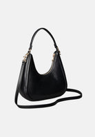 CALVIN KLEIN Borsa a spalla nera da donna con manico sagomato e dettagli metallici dorati. LV04F3561G UB1 CALVIN KLEIN 
