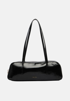 CALVIN KLEIN  borsa a spalla Foil Logo Glossy Bauletto, colore UB1 Black LV04F3638G UB1 CALVIN KLEIN 