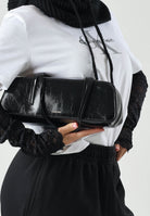 CALVIN KLEIN  borsa a spalla Foil Logo Glossy Bauletto, colore UB1 Black LV04F3638G UB1 CALVIN KLEIN 