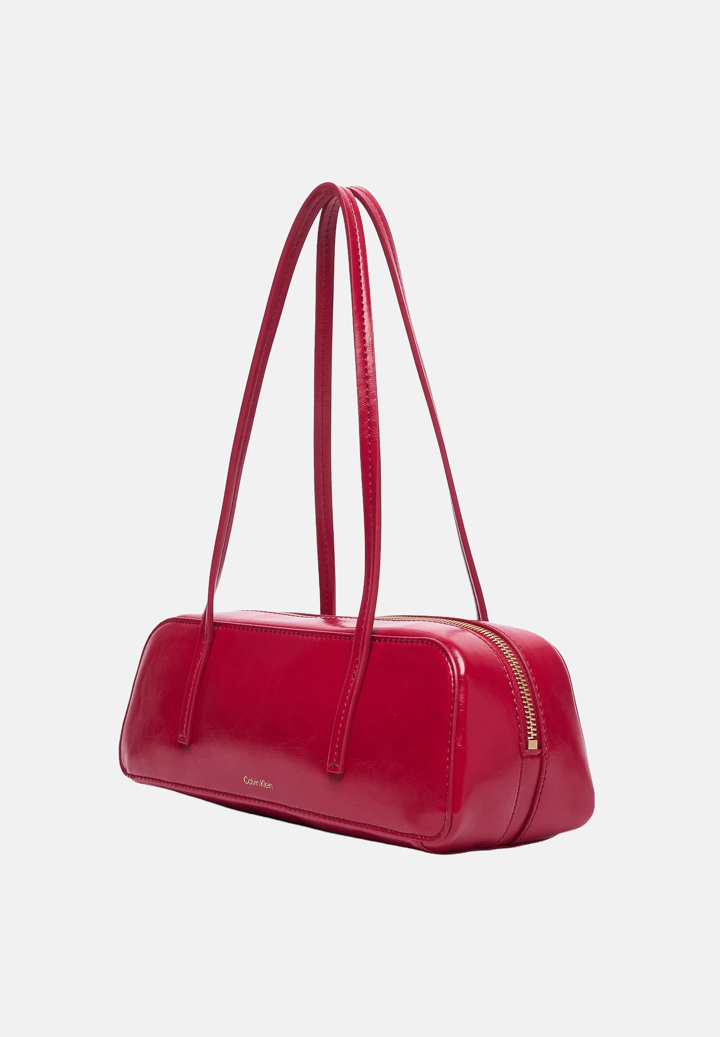 CALVIN KLEIN borsa media a spalla Foil Logo Glossy Bauletto Shoulder Bag Bordeaux Wine e bordeaux, donna. LV04F3638G XLL CALVIN KLEIN 