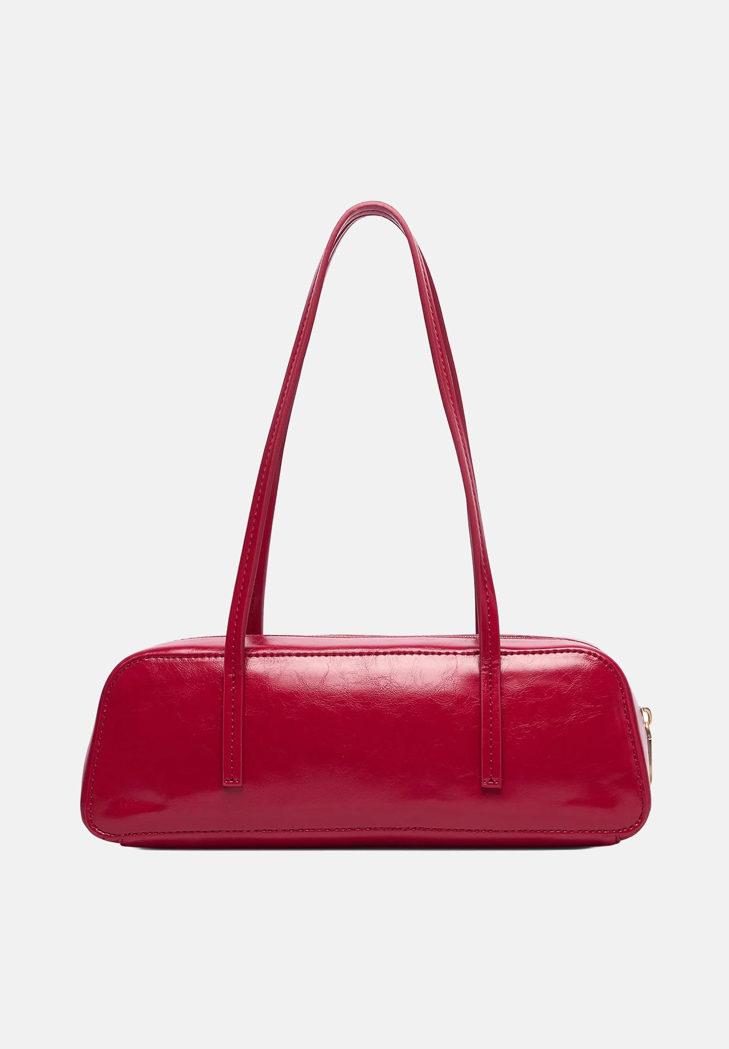 CALVIN KLEIN borsa media a spalla Foil Logo Glossy Bauletto Shoulder Bag Bordeaux Wine e bordeaux, donna. LV04F3638G XLL CALVIN KLEIN 