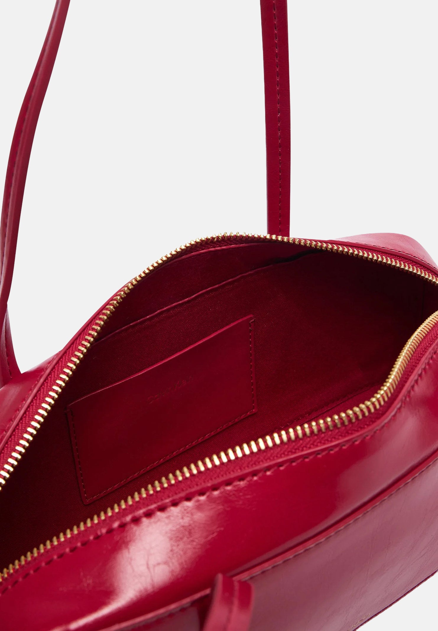 CALVIN KLEIN borsa media a spalla Foil Logo Glossy Bauletto Shoulder Bag Bordeaux Wine e bordeaux, donna. LV04F3638G XLL CALVIN KLEIN 