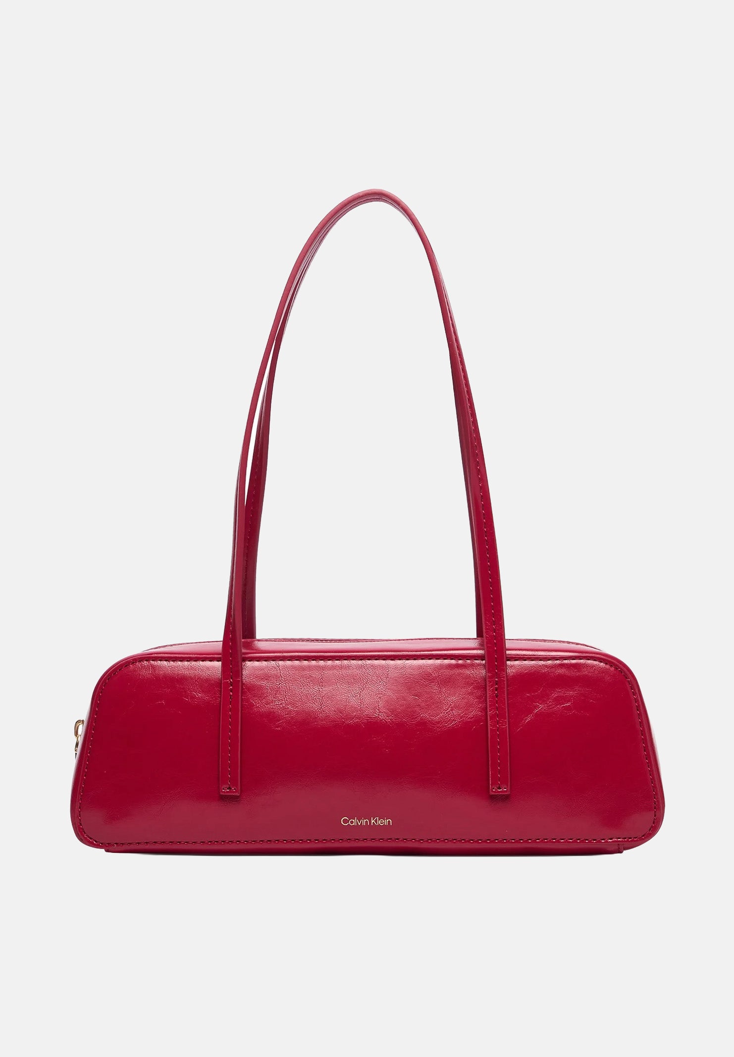 CALVIN KLEIN borsa media a spalla Foil Logo Glossy Bauletto Shoulder Bag Bordeaux Wine e bordeaux, donna. LV04F3638G XLL CALVIN KLEIN 
