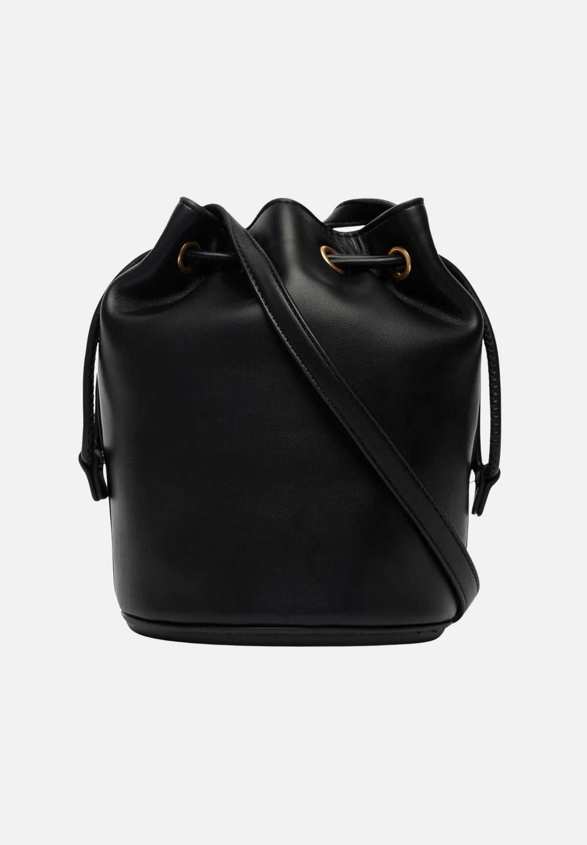 CALVIN KLEIN Borsa a secchiello BOLD CK BUCKET in eco-pelle nera da donna LV04F3640G UB1 CALVIN KLEIN 