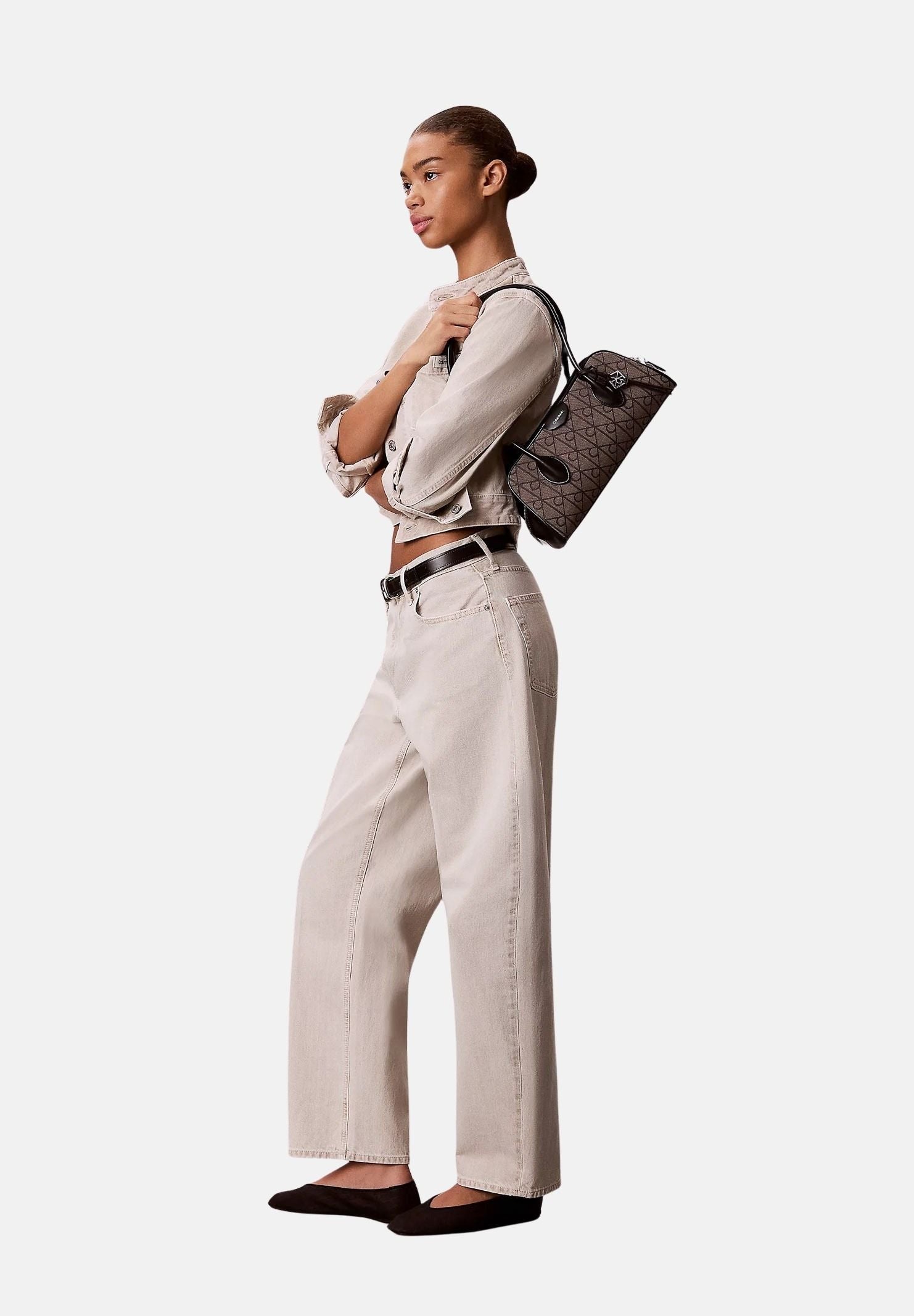 CALVIN KLEIN Borsa a spalla con emblema jacquard LV04F3744G 8E3 CALVIN KLEIN 
