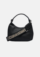 CALVIN KLEIN Borsa a spalla nero da donna con manico strutturato e tracolla logata. LV04F3892G UB1 CALVIN KLEIN 