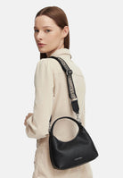 CALVIN KLEIN Borsa a spalla nero da donna con manico strutturato e tracolla logata. LV04F3892G UB1 CALVIN KLEIN 