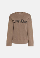 CALVIN KLEIN JEANS Maglia CONTRAST LOGO SWEATER marrone, da donna <BR/> LV044G313G TS7 CALVIN KLEIN JEANS 