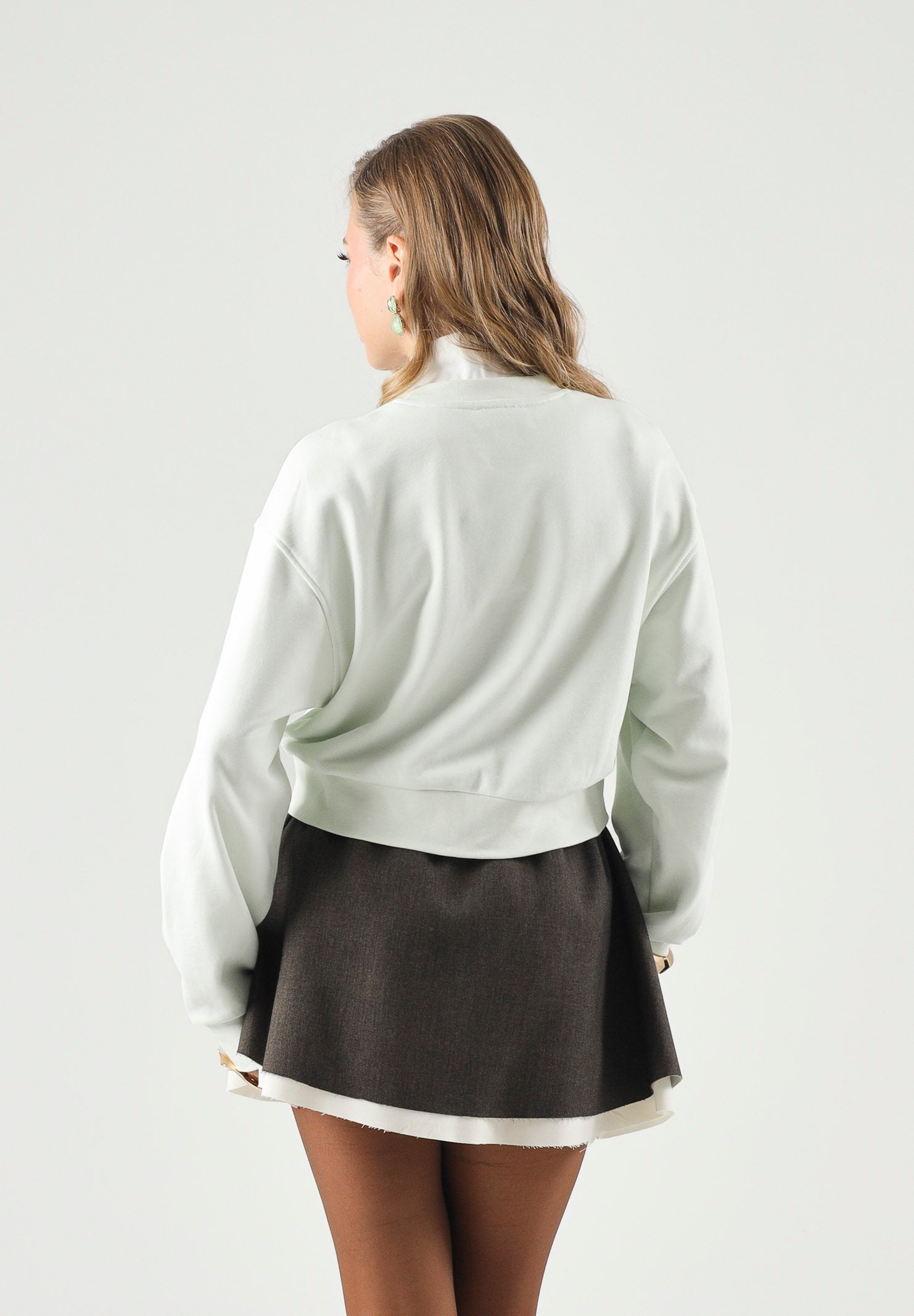 CALVIN KLEIN JEANS Felpa girocollo Phantom verde chiaro da donna LV047C911G 4C8 CALVIN KLEIN JEANS 
