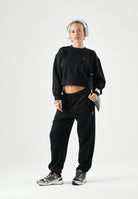 CALVIN KLEIN JEANS Felpa FRENCH TERRY, nera, da donna con logo CK minimal<BR/> LV047C911G UB1 CALVIN KLEIN JEANS 