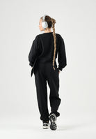 CALVIN KLEIN JEANS Felpa FRENCH TERRY, nera, da donna con logo CK minimal<BR/> LV047C911G UB1 CALVIN KLEIN JEANS 