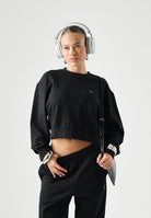 CALVIN KLEIN JEANS Felpa FRENCH TERRY, nera, da donna con logo CK minimal<BR/> LV047C911G UB1 CALVIN KLEIN JEANS 