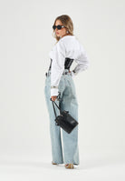CALVIN KLEIN JEANS Camicia BRILLIANT bianco, da donna con logo ricamato sul petto<BR/> LV047F104G YAA CALVIN KLEIN JEANS 