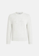 CALVIN KLEIN JEANS Maglia LOGO  OUTLINE  grigio chiaro da donna  con logo CK outline frontale LV047G322G P74 CALVIN KLEIN JEANS 