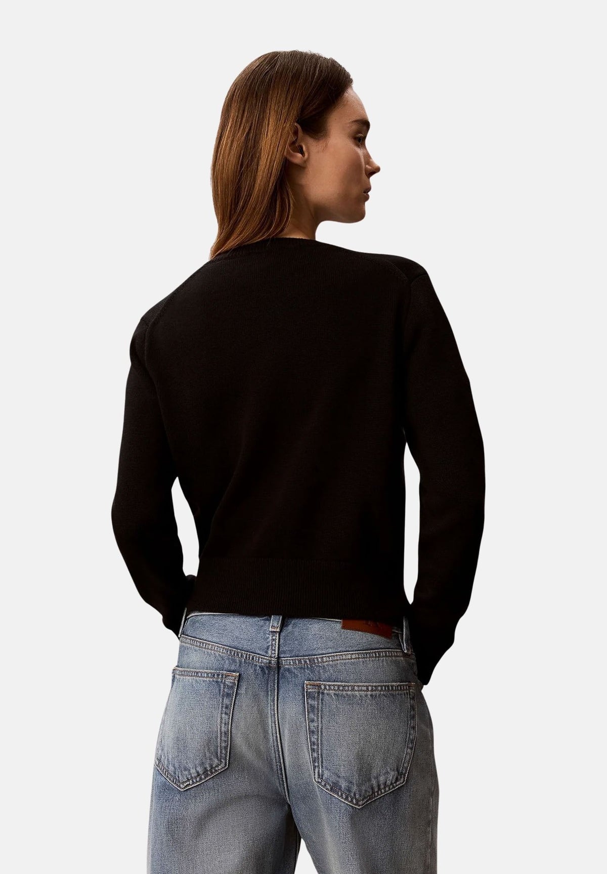 CALVIN KLEIN JEANS Maglia LOGO OUTLINE, nero da donna <BR/> LV047G322G UB1 CALVIN KLEIN JEANS 