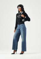 CALVIN KLEIN JEANS Maglia LOGO OUTLINE, nero da donna <BR/> LV047G322G UB1 CALVIN KLEIN JEANS 