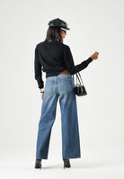 CALVIN KLEIN JEANS Maglia Logo Outline LS Top black nero, colore basico nero, donna. LV047G322G UB1 CALVIN KLEIN JEANS 