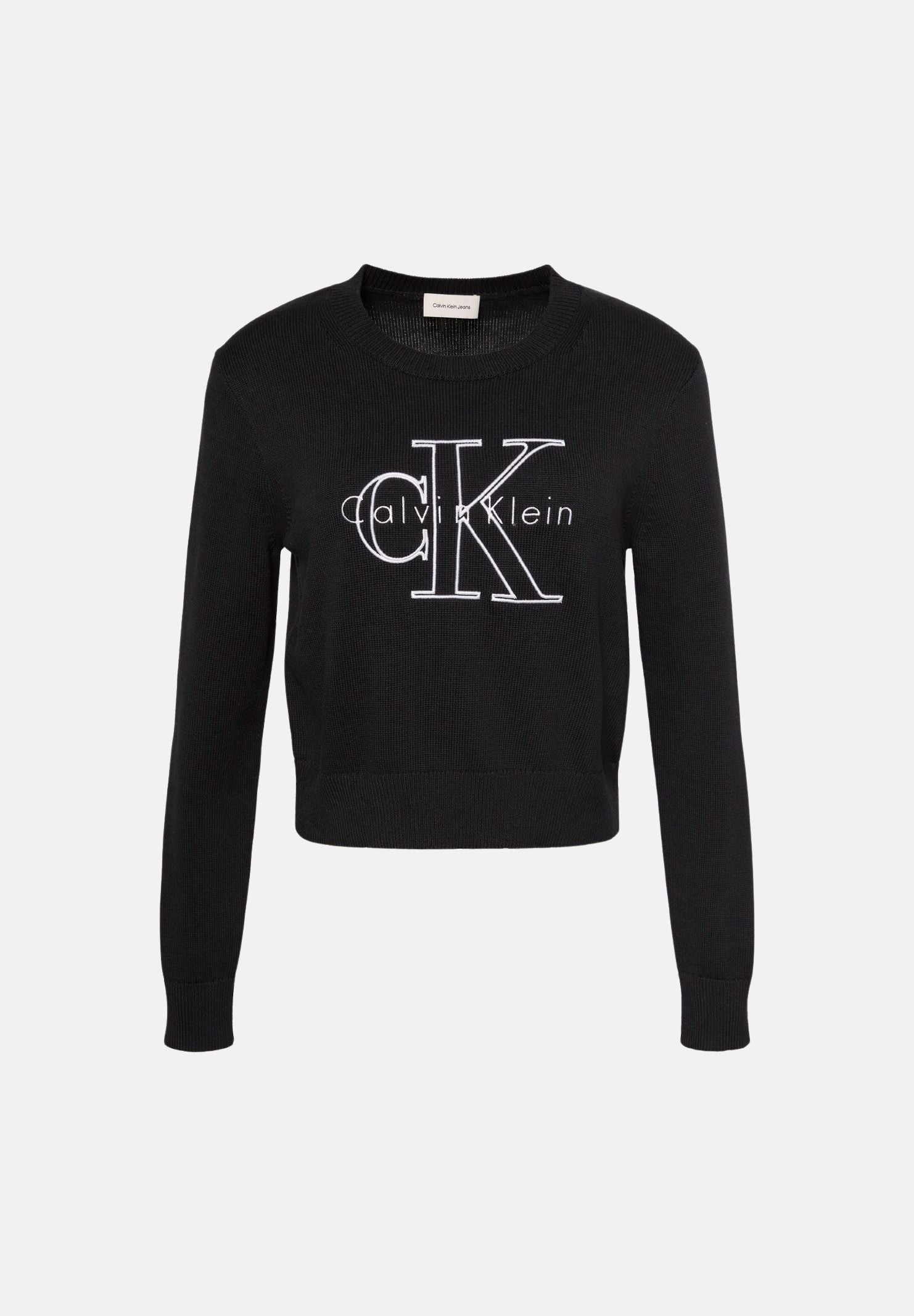 CALVIN KLEIN JEANS Maglia LOGO OUTLINE, nero da donna <BR/> LV047G322G UB1 CALVIN KLEIN JEANS 