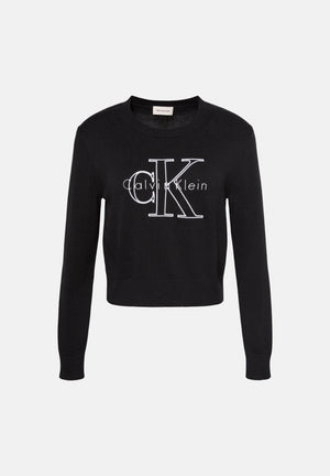 CALVIN KLEIN JEANS Maglia LOGO OUTLINE, nero da donna <BR/> LV047G322G UB1 CALVIN KLEIN JEANS 