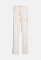 CALVIN KLEIN JEANS Pantaloni EMBROIDERED tofu avorio da donna con logo CK ricamato sulla gamba LV047G822G YAS CALVIN KLEIN JEANS 