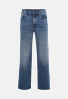 CALVIN KLEIN JEANS Jeans airway blu da donna con lavaggio denim effetto used e gamba ampia cropped. LV047G912G YRE CALVIN KLEIN JEANS 