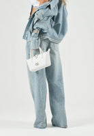 CALVIN KLEIN JEANS Jeans Low Rise Baggy Logo Jeans fresh water azzurro, colore basico azzurro, donna. LV047G916G YP3 CALVIN KLEIN JEANS 