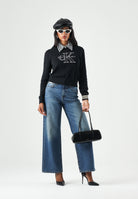 CALVIN KLEIN JEANS Jeans WIDE LEH, shore road blu da donna on gamba ampia <BR/> LV047G928G 4D2 CALVIN KLEIN JEANS 