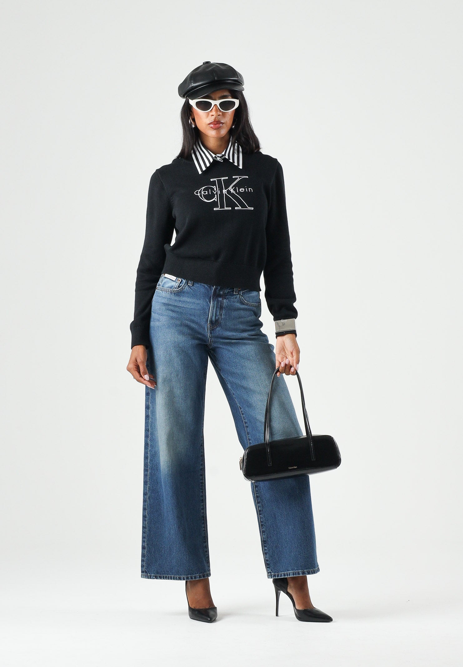 CALVIN KLEIN JEANS Jeans WIDE LEH, shore road blu da donna on gamba ampia <BR/> LV047G928G 4D2 CALVIN KLEIN JEANS 