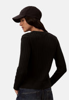 CALVIN KLEIN JEANS Cardigan a costine nero da donna LV047H305G UB1 CALVIN KLEIN JEANS 